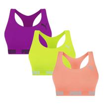 Kit 3 Tops Puma Nadador Sem Costura Feminino