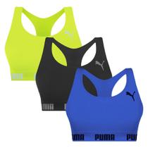 Kit 3 Tops Puma Nadador Sem Costura Feminino