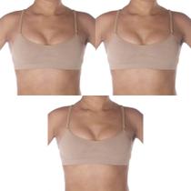 Kit 3 Tops Selene Regulável Sem Costura Feminino - Nude