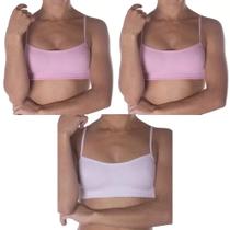 Kit 3 Tops Selene Sem Costura Infantil