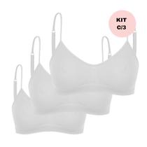 Kit 3 Tops Sem Aro e Sem Bojo Trifil Lingerie - Ref. C04377