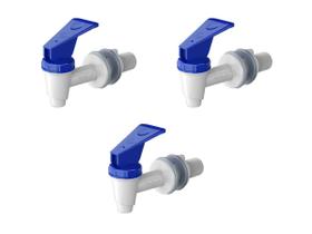 Kit 3 Torneiras Filtro Barro De Água Simples Branca Azul Kit 3 Torneiras Filtro Barro De Água Simples Branca Azul
