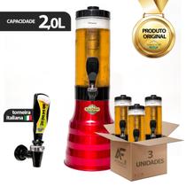 Kit 3 Torres De Chop Alum Portatil 2l Base Giratória Várias Cores