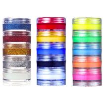 Kit 3 Torres de Maquiagem 5 Cores ColorMake Neon Glitter e+