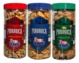 Kit 3 Torresmo Pururuca Porkão 120g CADA Sabores Variados