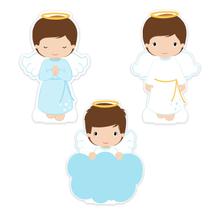 Kit 3 Totens Display MDF Adesivado Batizado 25cm