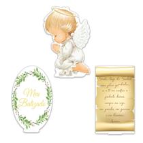 Kit 3 Totens Display MDF Adesivado Batizado 50cm Kit 3 Totens Display MDF Adesivado Batizado 50cm