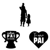 Kit 3 Totens Display MDF Adesivado Dia dos Pais 50cm Kit 3 Totens Display MDF Adesivado Dia dos Pais 50cm
