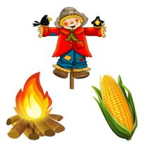 Kit 3 Totens Display MDF Adesivado Festa Junina 25cm Kit 3 Totens Display MDF Adesivado Festa Junina 25cm