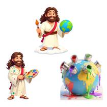 Kit 3 Totens Display MDF Adesivado O Maior Pintor Do Mundo 50cm Kit 3 Totens Display MDF Adesivado O Maior Pintor Do Mundo 50cm