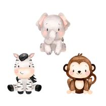 Kit 3 Totens Display MDF Adesivado Safari 25cm Kit 3 Totens Display MDF Adesivado Safari 25cm