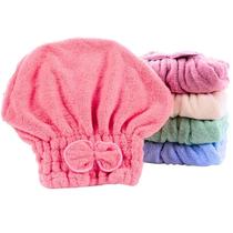 Kit 3 Touca De Cabelo em Microfibra Elástica Pós Banho Alta Qualidade Toque Macio Super Absorvente