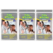 Kit 3 Touca Térmica de Cabelo Metalizada Hidratação PlastLeo Kit 3 Touca Térmica de Cabelo Metalizada Hidratação PlastLeo