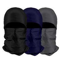 Kit 3 Toucas Ninja Balaclava Capuz Bandana Máscara Gorro Motoqueiro Proteção Poeira Vento Frio - Via Basic