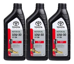 Kit 3 Toyota Motor Oil 10w30 Mineral Api Sn