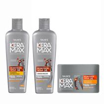 Kit 3 Tratamento Capilar Reconstrução Antirresíduo Keramax