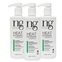 Kit 3 Tratamento Colágeno Heat Power NG de France 500ml