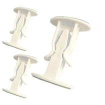 Kit 3 Trava Porta Janela Fixador Autoadesivo Plástico Branco Prático Parede Rodapé