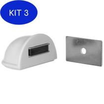 Kit 3 TRAVA PORTA MAGNÉTICA AUTO ADESIVO BEMFIXA