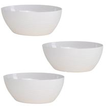 Kit 3 Travessa Oval C/ Friso LE CHEF 33,5x23,5x12,5Cm Branca Kit 3 Travessa Oval C/ Friso LE CHEF 33,5x23,5x12,5Cm Branca