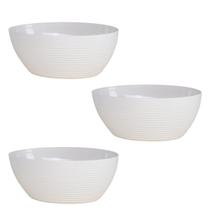 Kit 3 Travessa Oval Com Friso LE CHEF Branca 28x19,5x11Cm 1827 PARAMOUNT