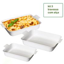 Kit 3 Travessa Para Condimentos Cozinha Le Chefe Branca Retangular Kit 3 Travessa Para Condimentos Cozinha Le Chefe Branca Retangular