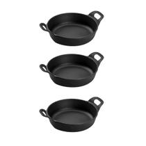 Kit 3 Travessas Redonda 14 cm 0,4L em Ferro Fundido Panela Mineira Kit 3 Travessas Redonda 14 cm 0,4L em Ferro Fundido Panela Mineira