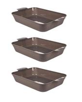 Kit 3 Travessas Retangular 4,5l Servir A Mesa Salada Buffet Kit 3 Travessas Retangular 4,5l Servir A Mesa Salada Buffet