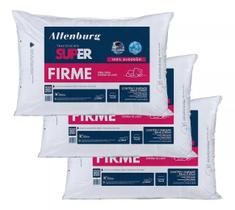 Kit 3 Travesseiro Altenburg Suporte Super Firme Lavável 100% Algodão 48cm x 68cm
