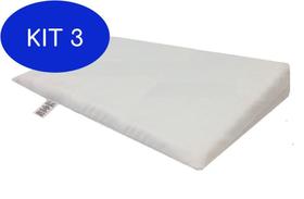 Kit 3 Travesseiro Anti Refluxo Lou Art Para Berço Branco