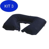Kit 3 Travesseiro inflável para pescoço