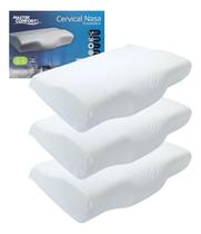 Kit 3 Travesseiro Nasa Cervical Ortopédico Antialérgico