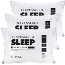 Kit 3 travesseiros adulto sleep 70 x 50 cm
