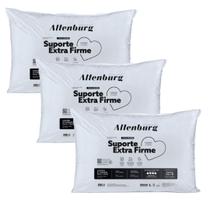 Kit 3 Travesseiros Altenburg Suporte Extra Firme 180 Fios Lavável 50cm x 70cm Branco