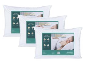 Kit 3 Travesseiros Altenburg Suporte Médio Silk Touch Para Quem Dorme de Costas