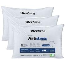 Kit 3 Travesseiros Antistress Tech Fios de Carbono Suporte Firme 50x70cm Altenburg Branco