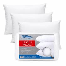 Kit 3 Travesseiros Comfort Extra Macia Antialérgico 55x40cm Kit 3 Travesseiros Comfort Extra Macia Antialérgico 55x40cm