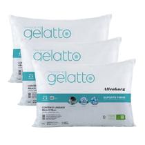 Kit 3 Travesseiros Gelatto Altenburg Toque Gelado Extra Macio Firme Antialérgico 48x70cm