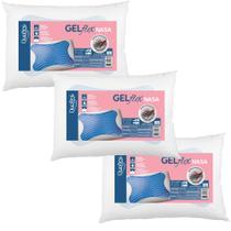 Kit 3 Travesseiros Gelflex NASA P/ Dormir de Lado e Costas - Duoflex GN1108 Kit 3 Travesseiros Gelflex NASA P/ Dormir de Lado e Costas - Duoflex GN1108