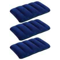 Kit 3 Travesseiros Inflável Intex Camping Viagem Cama Colchão Praia Kit 3 Travesseiros Inflável Intex Camping Viagem Cama Colchão Praia