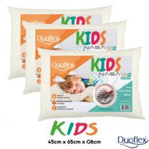 Kit 3 Travesseiros Kids Nasa - Capa 100% Algodão - Duoflex