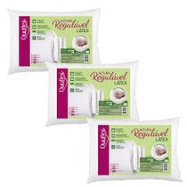 Kit 3 Travesseiros Látex Altura Regulável