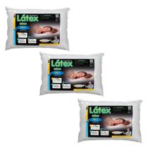Kit 3 Travesseiros Látex Médio Kit 3 Travesseiros Látex Médio