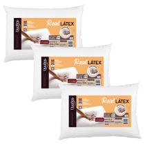 Kit 3 Travesseiros Linha Real Látex - 16cm