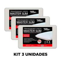 Kit 3 Travesseiros Master Confort Antialérgico E Macio