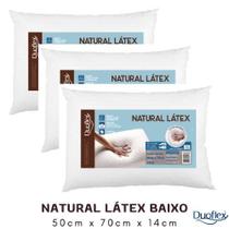 Kit 3 Travesseiros Natural Látex P/ Dormir de Lado e Costas Duoflex - LN1108