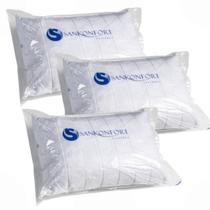 Kit 3 Travesseiros Super Macios Soft Plus Para Descanso 63 x 43 x 10cm Antiácaro Conforto Sono Tranquilo Kit 3 Travesseiros Super Macios Soft Plus Para Descanso 63 x 43 x 10cm Antiácaro Conforto Sono Tranquilo