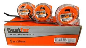 Kit 3 Trena Transparente Reforçada 5 Metros X 25mm Bestfer