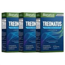 Kit 3 - Treonatus + Magnésio 60 Cápsulas Suplemento Bionatus