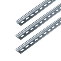 Kit 3 Trilho Din Perf 35x7,5x1000mm Ferro Zincado